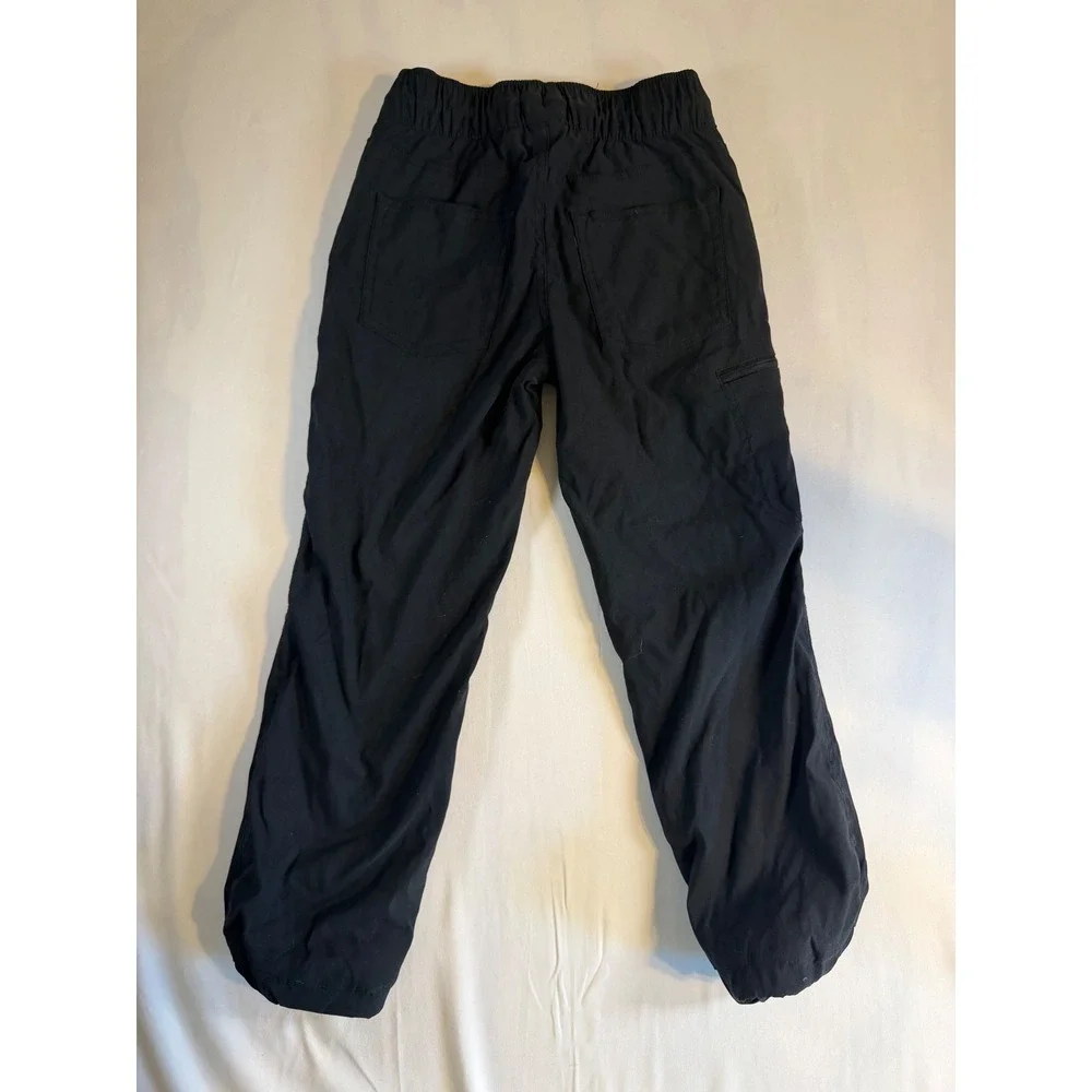 Weatherproof Vintage Boys Black Cargo Jogger Pants Size S 7/8 Zipper Pocket